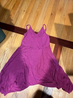Sleeveless Magenta Spaghetti Strap Dress